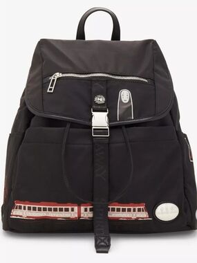 Spirited Away Backpack with Red Train Graphic